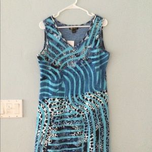 New with tags sleeveless art-to-wear cotton dress